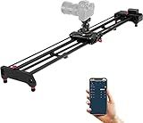 GVM 48"/120cm Motorized Camera Slider, APP Professional Carbon Fiber Dolly Rail Camera Slider, Motorized Time Lapse and Video Shot Follow Focus Shot and 120 Degree Panoramic Shooting
