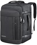 Gieury Carry On Backpack, 50L Travel Backpack, Luggage Backpack TSA Flight Approved Laptop Backpack for Men & Women, Large Expandable 40L Daypack Lightweight Business Weekender Bag, Black