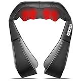 UFFAE Shiatsu Neck and Back Massager with Heat, Electric Deep Tissue Kneading Neck and Shoulder Massage, Best Gifts for Women Men Mom Dad Mothers Fathers Day Birthday Gift, Black Grey (NOT Cordless)