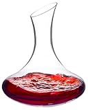 Wlasss Wine Decanter, 1100ml /37.2oz Red Wine Decanter, Hand Blown Lead-Free Crystal Wine Carafe, Small Decanter for White and Red Wine, Elegant Design Easy Pour, Wine Gifts for Christmas