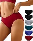 CULAYII Cotton underwear for women Seamless Breathable Briefs Soft Stretch Low Waisted Womens Sports panties Moisture Wicking Underwear Packs Woman Size M-L