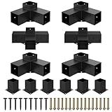 JEXALINE Pergola Kit for 4"x4" Lumber, Heavy Duty Pergola Brackets with 3-Way & 4-Way Corner Brackets, DIY Gazebo Kit for Outdoor Patio Backyard Garden, Fits Actual 3.6" x 3.6" Wood