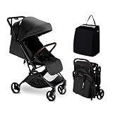 MAMAZING Lightweight Baby Travel Stroller with Carbon Fiber Frame, Compact & Airplane-Friendly, One-Handed Folding Design, 11.6 lbs, Perfect for Toddlers, Jet