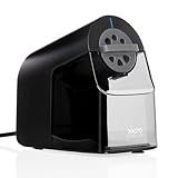 X-ACTO Pencil Sharpener, School Pro Electric Sharpener, Black, With Six Size Dial, XL Shavings Bin - Heavy Duty, Classroom Supplies