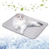 Dog Cooling Mat, 2025 Upgraded Cooling Blanket for Dogs, Washable Cool Mat for Dogs for Summer, Portable Pet Coolings Pad for Dogs & Cats Sleeping (28"x22" L Size, Grey)