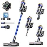 Cordless Vacuum Cleaner, Upgraded 650W 55KPA 70Mins Cordless Stick Vacuum Cleaner with Self-Standing and Touch Screen, Anti-tangle Wireless Vacuum, Vacuum Cleaners for Home/Pet Hair/Carpets/Floors