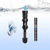 AQUANEAT Aquarium Heater, 50W Fish Tank Heater, Adjustable Submersible Water Thermostat with Thermometer