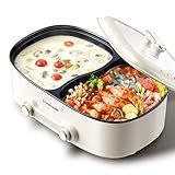 Stariver Hot Pot Electric with Divider, 7L Shabu Shabu Pot, 2-Temp Control (Separate Settings per Side) Non-Stick Hotpot Pot Electric, Perfect for Family Dinners & Parties