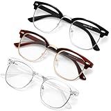 racico Blue Light Glasses for Men & Women - Mixed Material + Metal Frames with UV Protection Coating