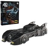 4D Build, DC Batman Retro Batmobile 3D Model Kit with Stand, Batman Collectibles & Desk Décor, Adult Puzzle, Building Toys, 202 Pieces, 3D Puzzles, Gift Ideas for Ages 12 & Up