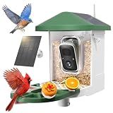 HARYMOR Smart Bird Feeder with Camera Solar Powered, 2K HD Live Video, 10,000+ Bird Species AI Identification, Wild Bird House Feeders for Outdoors, Instant Arrival Alerts, Ideal Gift for Bird Lovers