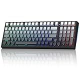 X98 Wireless Mechanical Keyboard, RGB Backlit Custom Gaming Keyboard with Number Pad, Tri-Mode BT5.0/2.4GHz/USB-C, Gasket Structure, Hot Swappable Pre-lubed Linear Switch, Side Printed PBT Keycaps