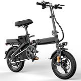 REOCRO Foldable Electric Bike for Adults, 14" Folding E-Bike with 500W Peak Motor, Electric Bicycle with 48V Removable Battery UL 2849 Certified, 25 Miles PAS Range, Commuter Mini E-Bikes