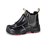 SAFETOE Welding Boots for Men Composite Toe Safety Boots with Metatarsal Protection Fire Resistant Welding Boot 300℃ Heat Resistant Welder Working Boots