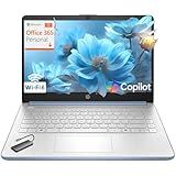 HP Laptop Computer for Students, 2026 Edition AI PC, 1 Year Office 365, Intel Processor, 16GB RAM, 128GB UFS, Long Battery Life, Webcam, WiFi 6, Type-c HUB Included, Windows 11 Home S, Sky Blue