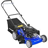 BILT HARD 21 Inch Lawn Mower Gas Powered, 4-Cycle 201cc Engine, 3-in-1 Push Lawnmower with Bagging, Mulching & Side Discharge, Adjustable 8-Positions Cutting Height, Easy Start