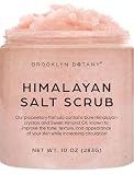 Brooklyn Botany Himalayan Salt Body Scrub - Moisturizing and Exfoliating Body, Face, Hand, Foot Scrub - Fights Stretch Marks, Fine Lines, Wrinkles - Great Gifts for Women & Men - 10 oz