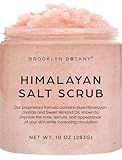 Brooklyn Botany Himalayan Salt Body Scrub - Moisturizing and Exfoliating Body, Face, Hand, Foot Scrub - Fights Stretch Marks, Fine Lines, Wrinkles - Great Gifts for Women & Men - 10 oz