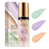 3 In 1Primer for Face Before Makeup,Sunscreen Color Corrector Primer,SPF 50