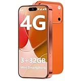 BLKE AIR Mini Phone 4G Unlocked 3+32GB Mini Smartphone with 3.7'' HD Touch Screen 2000mAh Battery Compact Backup World's Smallest Phone for Kids & Students GPS Dual SIM Face ID Orange
