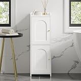 Hzuaneri Bathroom Storage Cabinet, Small Corner Floor Cabinet with 2 Doors