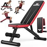 NICEPEOPLE Basic Weight Bench for Home Gym, Foldable Workout Bench with 8 Backrests, 660LBS Weight Capacity Adjustable Bench