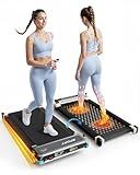 FUNRAY Versatile Walking Pad Treadmill with Incline - Dual-Sided Under Desk Treadmill with Foot Massage,2 in 1 Walking Pad for Home/Office, Portable Compact Treadmills with 330LBS Weight Capacity