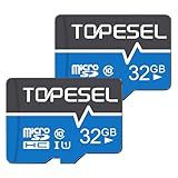 TOPESEL 32GB Micro SD Card 2 Pack Memory Cards Micro SDHC UHS-I TF Card Class 10 for Camera/Drone/Dash Cam(2 Pack U1 32GB)