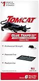 Tomcat Glue Traps Mouse Size with Eugenol for Enhanced Stickiness for Mice, Cockroaches, and Spiders, 6 Traps