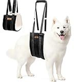 Gozmus Pets Dog Lift Harness – Adjustable Dog Sling for Large Dogs Hind Leg Support with Handle – Harness for Dogs with Weak Legs, Seniors, Injured, Disabled – Thick Plush Padding (Medium)