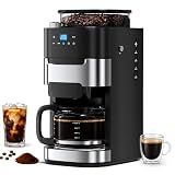 Electactic 10-Cup Drip Coffee Maker Machine with Built In Grinder