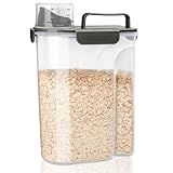 Komzon Rice Container, Airtight Rice Storage Container 10lb, Cereal Containers Storage, BPA Free Food Dispenser with Pouring Spout Handle for Flour Pasta Grain, Pet Dog Cat Bird Food Storage Container