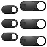ZUCUCUC Laptop Camera Cover Slide, Phone Camera Cover Slide, 6 Pack Ultra Thin Webcam Cover Slide for Laptop, Desktop, PC, Tablet, Smartphone, Protect Your Privacy and Security(Black)