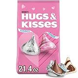 HERSHEY'S HUGS & KISSES Assorted Flavored, Valentine's Candy Bag, 21.4 oz