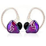 YINYOO KZ-ZST Colorful Hybrid Banlance Armature with Dynamic Ear Earphone 1BA+1DD HiFi Headset KZ in Ear Monitor Headphone Wired Earbuds IEM Earphone Gaming Ear Buds (Colorful/zst Without Microphone)