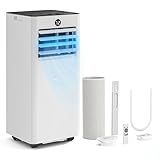 Nexaro Quiet Portable Air Conditioner 8000 BTU, Cools Rooms up to 350 Sq. Ft, Dehumidifier & Fan Mode, Sleep Mode, 24-Hour Timer, 26 ft Remote Control, Window Kit