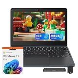 Lenovo 100w Gen 4 11.6" HD Laptop, Intel Processor N100, 4GB LPDDR5, 288GB Storage (128GB SSD+ 160GB Docking Station Set), Intel UHD Graphics, 720p HD Camera, Wi-Fi 6, Win 11 Pro, Gray