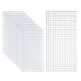 ALEGI 12 Pcs Aquarium Fish Tank Divider Plastic Egg Crate Aquarium Filter Bottom Tray Grid Isolation Board Partition Net Pane Separator (S 12pcs)