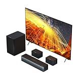 ULTIMEA 5.1 Virtual Surround Sound Bar, 320W Home Theater Surround System with Adjustable Speakers & Subwoofer, TV Speaker Soundbar, Sound Bar for Smart TV, Bluetooth 5.3, Easy Setup, Poseidon D50