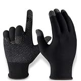 QPOIBSD Mobile Game Gloves, Ultra-Thin Mobile Gaming Gloves，Anti-Sweat Mobile Finger Sleeve Breathable for High-Ranking Players Mobile Game Streamer (Black Gold)