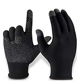 QPOIBSD Mobile Game Gloves, Ultra-Thin Mobile Gaming Gloves，Anti-Sweat Mobile Finger Sleeve Breathable for High-Ranking Players Mobile Game Streamer (Black Gold)