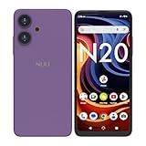NUU N20 Basic Cell Phone, Wide-Angle Camera, 6GB + (6GB Extended RAM), 128GB Storage, 6.6" 90Hz HD+ Display, Dual SIM 4G, Octa-Core, Android 15, Unlocked,1 Year US Warranty (Purple)