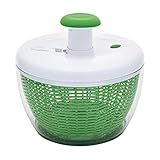 Farberware Easy to use pro Pump Spinner with Bowl, Colander and Built in draining System for Fresh, Crisp, Clean Salad and Produce, 6.6 quart, Green