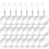 Chephon Upgraded Bird Scare Discs Set - Large 24 Discs - Highly Reflective Double-Sided Bird Reflectors Scare Devices - Better to Keep Most Birds Away Like Woodpecker and Pigeon