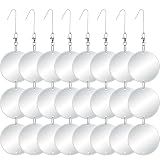 Chephon Upgraded Bird Scare Discs Set - Large 24 Discs - Highly Reflective Double-Sided Bird Reflectors Scare Devices - Better to Keep Most Birds Away Like Woodpecker and Pigeon