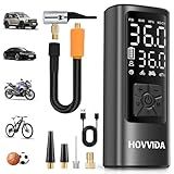 HOVVIDA Tire Inflator Portable Air Compressor, Bike Pump, Air Pump for Car Tires 150PSI with Digital Pressure Gauge, Auto Shut-Off, Fast Inflation, Bike Tire Pump for Car, Motorcycle, Bike, Ball