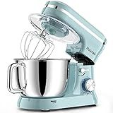 HOWORK Electric Stand Mixer,10+p Speeds Kitchen Mixer With 6.5QT Stainless Steel Bowl,Dough Hook, Wire Whip & Beater,for Most Home Cooks(Blue)