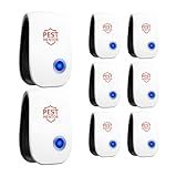 Ultrasonic Pest Repellent Indoor 8 Pack Insect Repellent, Pest Control, Ultrasonic Plug in for Cockroaches, Mouse, Bugs, Mosquito, Mice, Spider, Ant, Rodent Repellent, Silent, Energy-Efficient