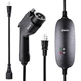 Asani Level 1 & 2 EV Charger - 110-240V at 16 Amps - Portable Electric Vehicle EV Charger with NEMA 6-20 with NEMA 5-15 Adapter Plug for J1772 Electric Cars
