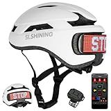 PChero Smart Bike Helmet for Adults - Bicycle Helmet with DIY LED Display Tail Light & Turn Signals for Men Women, Mountain Bike Helmet for Road Bike, E-Bike, Scooter, Skateboard (Remote/APP Control)